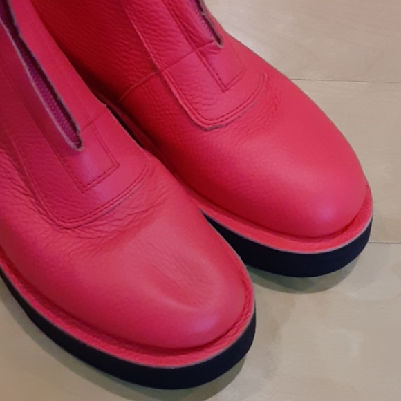 CAMPER leather pink Tyra platform zipper boots - Picture 5 of 8